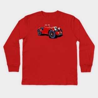 MG C-Type vintage sports car Kids Long Sleeve T-Shirt